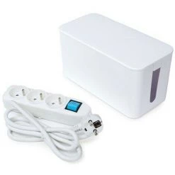 PEREL BLOC MULTIPRISE AVEC BOÎTE DE RANGEMENT - 3 PRISES - TERRE FRANÇAISE RI16742