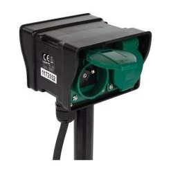 PEREL DOUBLE PRISE AVEC TEMPORISATEUR - USAGE À L'EXTÉRIEUR RI16767 -PEREL Soldes 39645717 4