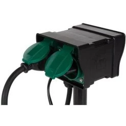 PEREL DOUBLE PRISE AVEC TEMPORISATEUR - USAGE À L'EXTÉRIEUR RI16767 -PEREL Soldes 39645717 5