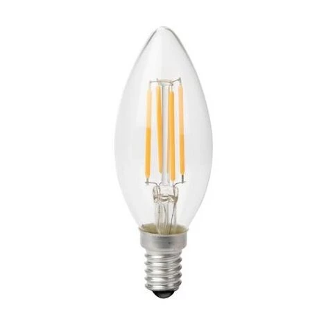 PEREL Ampoule À Filament Led - Bougie - 4 W - E14 - Blanc Chaud 1 PEREL Ampoule À Filament Led - Bougie - 4 W - E14 - Blanc Chaud