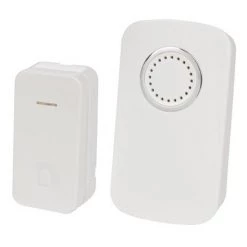 PEREL Sonnette Sans Fil Avec 1 Bouton À Énergie Cinétique