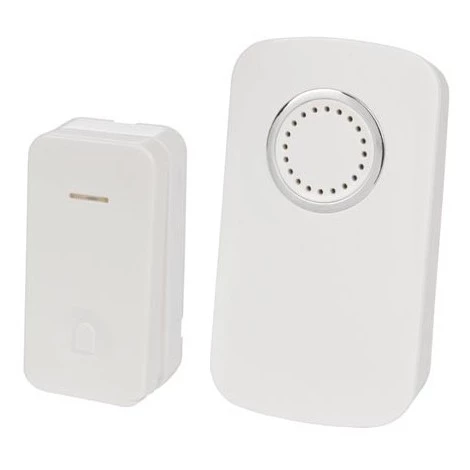 PEREL Sonnette Sans Fil Avec 1 Bouton À Énergie Cinétique 1 PEREL Sonnette Sans Fil Avec 1 Bouton À Énergie Cinétique