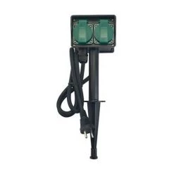 PEREL Double Prise - Usage À L'Extérieur - Schuko