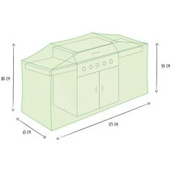 PEREL Housse D'Extérieur Pour Barbecue 175 Cm -PEREL Soldes 46517180 5