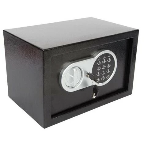 PEREL Coffre-Fort électronique 8.5L Combinaison à Chiffres 3 LEDS Clé De Secours - Noir 2 PEREL Coffre-Fort électronique 8.5L Combinaison à Chiffres 3 LEDS Clé De Secours - Noir – Image 2