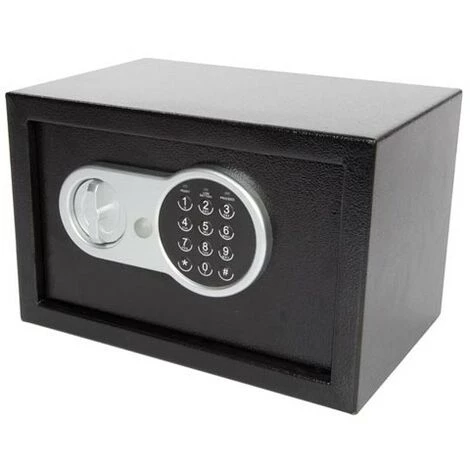 PEREL Coffre-Fort électronique 8.5L Combinaison à Chiffres 3 LEDS Clé De Secours - Noir 3 PEREL Coffre-Fort électronique 8.5L Combinaison à Chiffres 3 LEDS Clé De Secours - Noir – Image 3