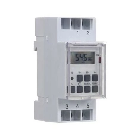 PEREL Minuteur Hebdomadaire Numérique - Montage Sur Rail Din 1 PEREL Minuteur Hebdomadaire Numérique - Montage Sur Rail Din