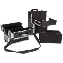 PEREL MALLETTE TROLLEY EN ALUMINIUM - 370 X 270 X 670 Mm - NOIR -PEREL Soldes 50339405 4