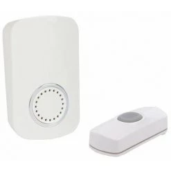 PEREL Sonnette Sans Fil Enfichable - 1 Bouton