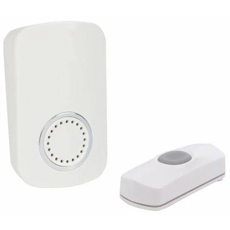 PEREL Sonnette Sans Fil Enfichable - 1 Bouton 1 PEREL Sonnette Sans Fil Enfichable - 1 Bouton
