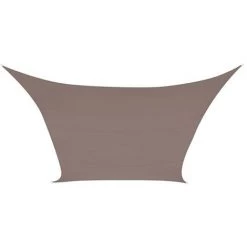 PEREL VOILE SOLAIRE - RECTANGULAIRE - 2 X 3 M - COULEUR: GRIS TAUPE