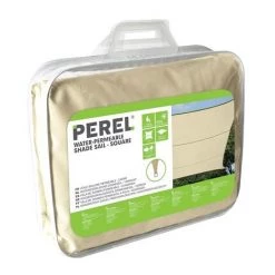 PEREL VOILE SOLAIRE PERMÉABLE - CARRÉ - 5 x 5 m - COULEUR : CHAMPAGNE -PEREL Soldes 53563843 4