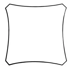 PEREL VOILE SOLAIRE PERMÉABLE - CARRÉ - 5 x 5 m - COULEUR : CHAMPAGNE -PEREL Soldes 53563843 5