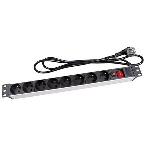 PEREL BLOC MULTIPRISE - 8 PRISES - TERRE FRANÇAISE - POUR RACK 19" RI16704 1 PEREL BLOC MULTIPRISE - 8 PRISES - TERRE FRANÇAISE - POUR RACK 19" RI16704