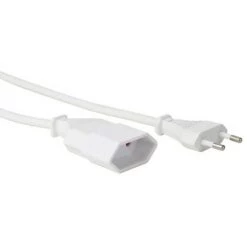 PEREL CÂBLE D'ALIMENTATION BLANC CEE 7/16 "FICHE EURO"+ C7 L:1.8 M H03VVH2-F 2G0.75 Mm² RI16696