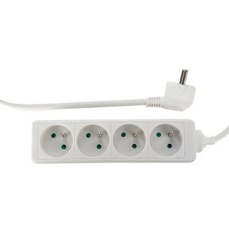 PEREL MULTIPRISE À 4 PRISES - CÂBLE DE 5 M - BLANC RI16724 2 PEREL MULTIPRISE À 4 PRISES - CÂBLE DE 5 M - BLANC RI16724 – Image 2