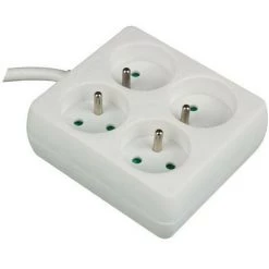 PEREL BLOC MULTIPRISE, 4 PRISES - CARRÉ RI16752