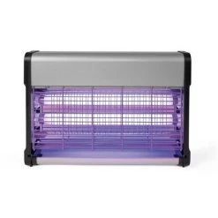 PEREL Destructeur D'insectes Electrique 20W Anti-Moustiques 80m2 Silencieux - Gris