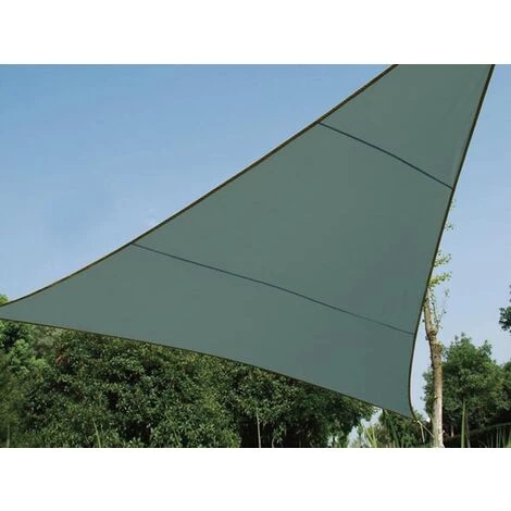 PEREL VOILE SOLAIRE - TRIANGLE - 3.6 X 3.6 X 3.6 M - COULEUR : GRIS VERT 2 PEREL VOILE SOLAIRE - TRIANGLE - 3.6 X 3.6 X 3.6 M - COULEUR : GRIS VERT – Image 2