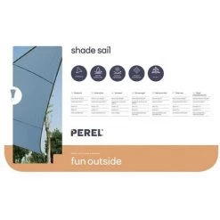 PEREL VOILE SOLAIRE - TRIANGLE - 5 X 5 X 5 M - COULEUR : GRIS BLEU -PEREL Soldes 54205950 4
