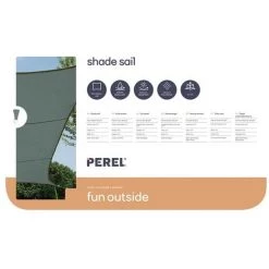 PEREL VOILE SOLAIRE - RECTANGULAIRE - 2 X 3 M - COULEUR : GRIS VERT -PEREL Soldes 54205954 4