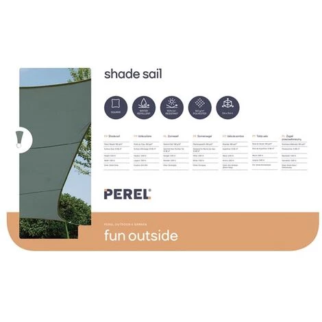 PEREL VOILE SOLAIRE - CARRÉ - 3.6 X 3.6 M - COULEUR : GRIS VERT 4 PEREL VOILE SOLAIRE - CARRÉ - 3.6 X 3.6 M - COULEUR : GRIS VERT – Image 4