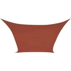 PEREL VOILE SOLAIRE - RECTANGULAIRE - 4 X 3 M - COULEUR : TERRACOTTA