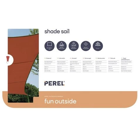 PEREL VOILE SOLAIRE - RECTANGULAIRE - 4 X 3 M - COULEUR : TERRACOTTA 4 PEREL VOILE SOLAIRE - RECTANGULAIRE - 4 X 3 M - COULEUR : TERRACOTTA – Image 4