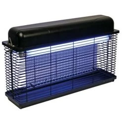 PEREL Destructeur D'insecte électrique 30W Intérieur/Extérieur IP44 Usage Intensif Anti-moustiques Mouches 100m2 - Noir