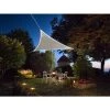 PEREL VOILE SOLAIRE AVEC CONTOUR LED - TRIANGULAIRE - 3.6 X 3.6 X 3.6 M - TAUPE