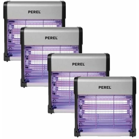 PACK PEREL 4X Destructeurs D'insectes Electrique 12W Anti-Moustique 30m2 - Gris 1 PACK PEREL 4X Destructeurs D'insectes Electrique 12W Anti-Moustique 30m2 - Gris