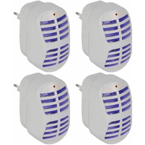 PACK PEREL 4X Prises Destructeurs D'insectes Electrique 1W Anti-Moustique 20m2 - Blanc 1 PACK PEREL 4X Prises Destructeurs D'insectes Electrique 1W Anti-Moustique 20m2 - Blanc