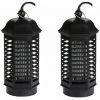 PACK PEREL 2X Destructeurs D'insectes Electrique 4W Lampe Anti-Moustique 25m2 - Noir