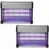 PACK PEREL 2X Destructeurs D'insectes Electrique 20W Anti-Moustiques 80m2 Silencieux