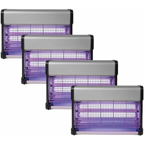 PACK PEREL 4X Destructeurs D'insectes Electrique 20W Anti-Moustiques 80m2 Silencieux - Gris 1 PACK PEREL 4X Destructeurs D'insectes Electrique 20W Anti-Moustiques 80m2 Silencieux - Gris