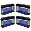 PACK 4X PEREL Destructeurs D'insectes électriques 30W Intérieur/Extérieur IP44 Usage Intensif Anti-moustiques Mouches 100m2 - Noir