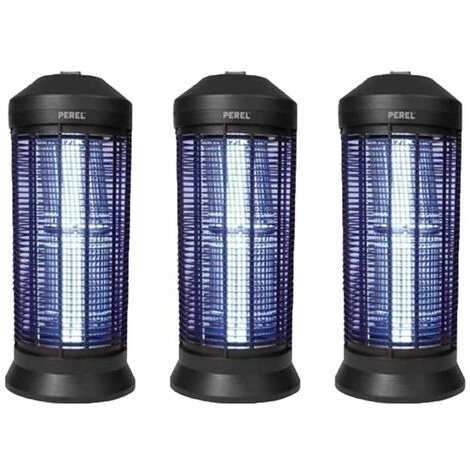 PACK 3X PEREL Destructeurs D'insectes Electrique Noir 40W Lampe Anti-Moustique 600m2 - Noir 1 PACK 3X PEREL Destructeurs D'insectes Electrique Noir 40W Lampe Anti-Moustique 600m2 - Noir