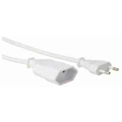 PEREL Câble D'alimentation Blanc Cee 7/16 Fiche Euro+ C7 L1.8 M H03vvh2-f 2g0.75 Mm²