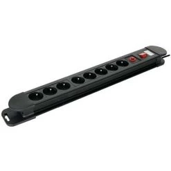 PEREL Bloc Multiprises 8 Prises Avec Protection Contre Les Surcharges