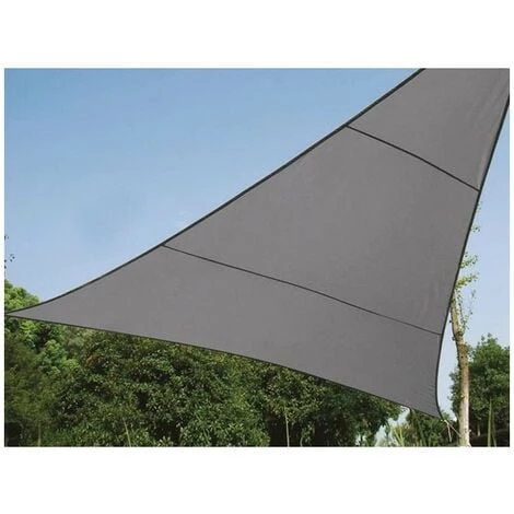 PEREL Voile Solaire Perméable - Triangle - 3.6 X 3.6 X 3.6 M - Couleur: Anthracite 1 PEREL Voile Solaire Perméable - Triangle - 3.6 X 3.6 X 3.6 M - Couleur: Anthracite