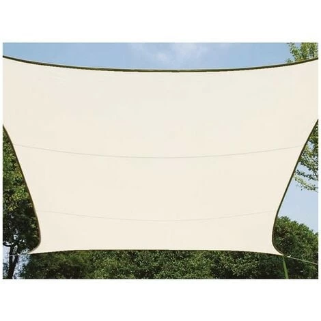 PEREL Voile Solaire - Rectangulaire - 4 X 3 M - Couleur : Crème 1 PEREL Voile Solaire - Rectangulaire - 4 X 3 M - Couleur : Crème