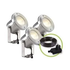 PEREL Garden Lights Catalpa - Spot 12 V - 3 Pcs