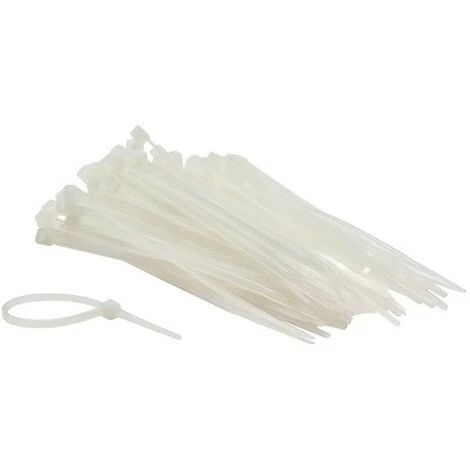 PEREL SERRE-CÂBLES EN NYLON - 2.5 X 100 Mm - BLANC 100 Pcs RI17774 1 PEREL SERRE-CÂBLES EN NYLON - 2.5 X 100 Mm - BLANC 100 Pcs RI17774
