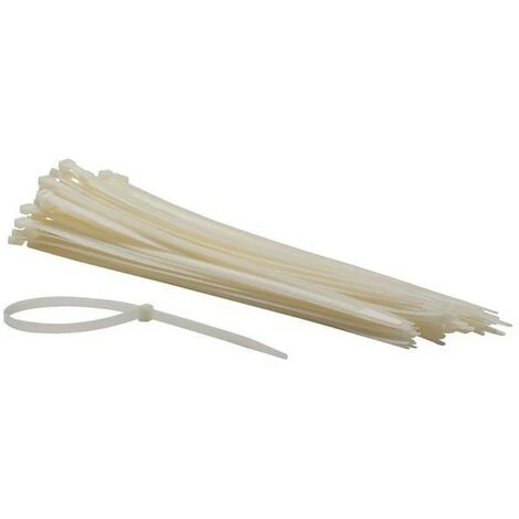 PEREL JEU DE SERRE-CÂBLES EN NYLON - 7.6 X 400 Mm - BLANC (100 Pcs) RI17778 1 PEREL JEU DE SERRE-CÂBLES EN NYLON - 7.6 X 400 Mm - BLANC (100 Pcs) RI17778