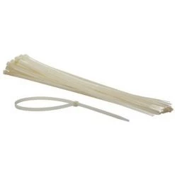 PEREL JEU DE SERRE-CÂBLES EN NYLON - 8.8 X 610 Mm - BLANC (50 Pcs) RI17781