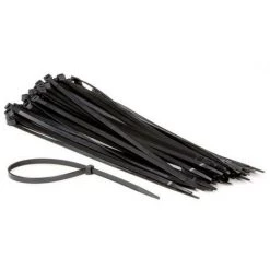 PEREL JEU DE SERRE-CÂBLES EN NYLON - 7.6 X 400 Mm - NOIR (100 Pcs) RI17768