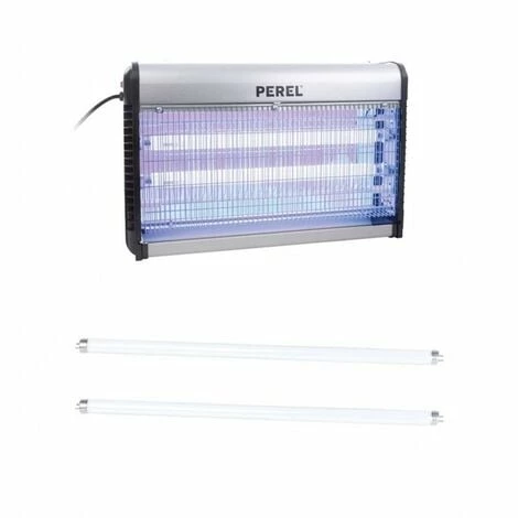 Pack PEREL Destructeurs D'insectes Electrique 30W Anti-Moustique + 2 Tubes - Gris 1 Pack PEREL Destructeurs D'insectes Electrique 30W Anti-Moustique + 2 Tubes - Gris