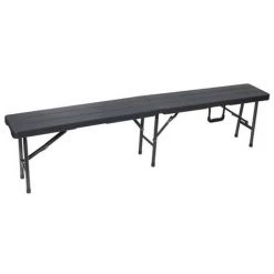 PEREL Banc Pliant - Imitation Bois - 180 X 25 X 43 Cm