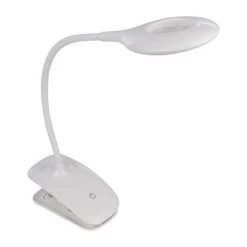 PEREL Lampe De Bureau Led - Rechargeable - Intensité Variable - 20 Leds - Blanc