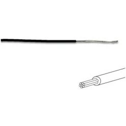 PEREL Fil De Cablage 0.50Mm² - Noir - Multibrin